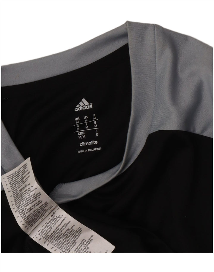 Adidas Mens Climalite Graphic T-Shirt Top Medium Black Colourblock