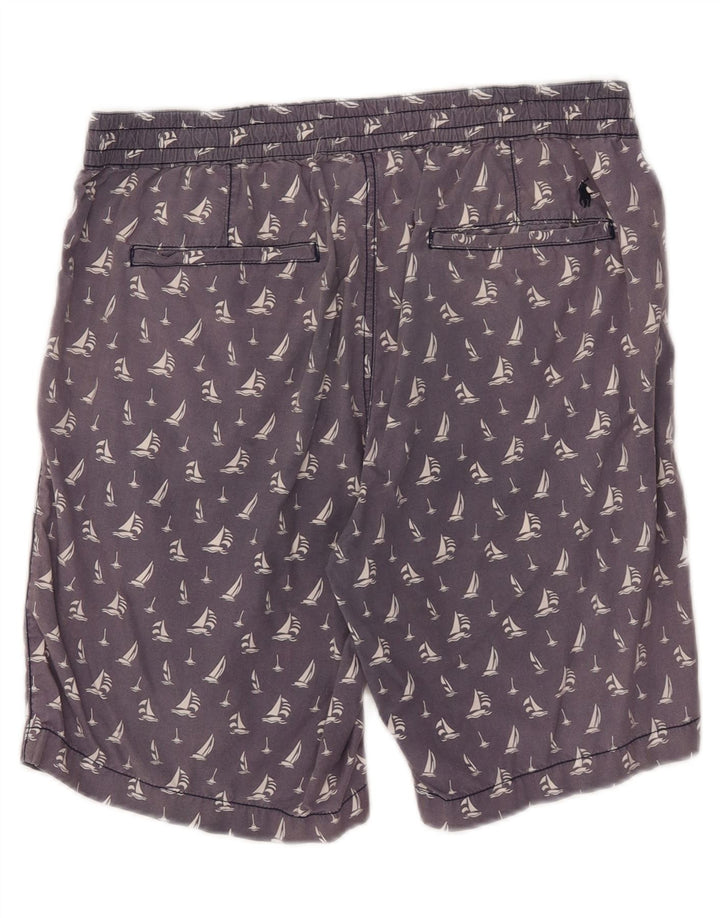 Polo Ralph Lauren Mens Abstract Pattern Casual Shorts Medium W32 Navy Blue