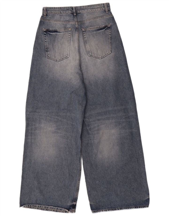 ZARA Mens Wide Leg Jeans EU 38 Small W30 L31 Blue Cotton