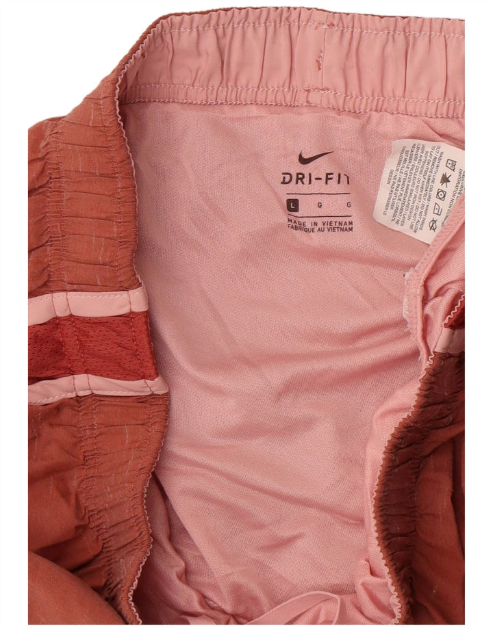 Nike Womens Dri Fit Sport Shorts UK 14 Large  Brown Flecked Polyester