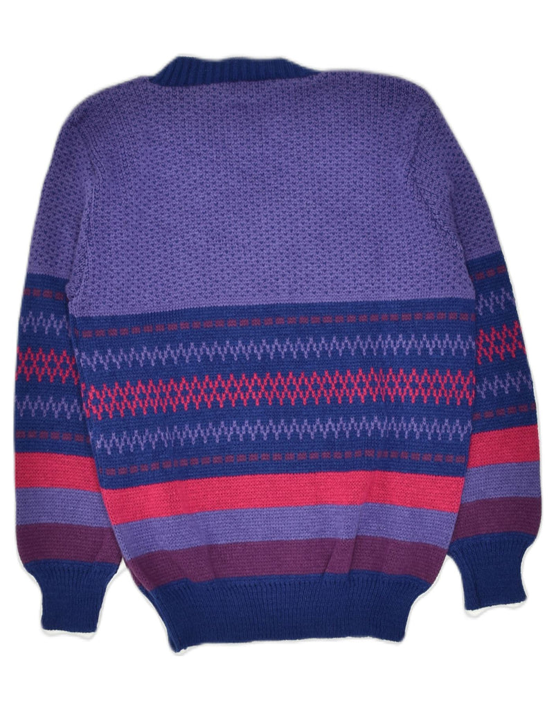 VINTAGE Womens V-Neck Jumper Sweater UK 18 XL Purple Acrylic | Vintage | Thrift | Second-Hand | Used Clothing | Messina Hembry 