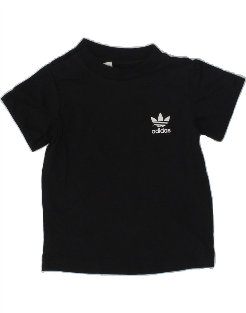 ADIDAS Baby Boys Graphic T-Shirt Top 3-6 Months Black Cotton | Vintage Adidas | Thrift | Second-Hand Adidas | Used Clothing | Messina Hembry 