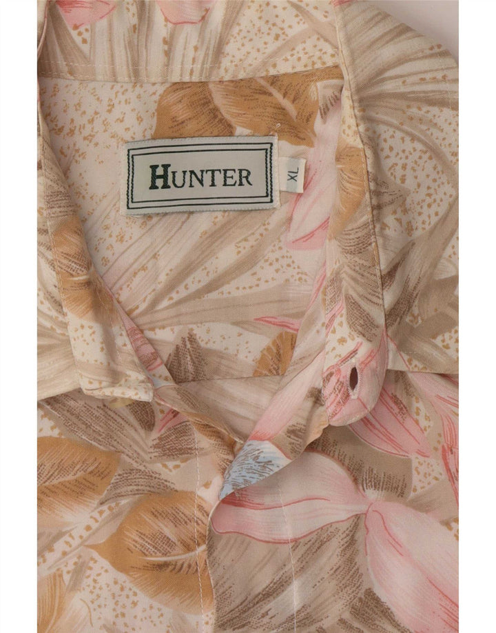 Hunter Mens Short Sleeve Shirt XL Multicoloured Floral