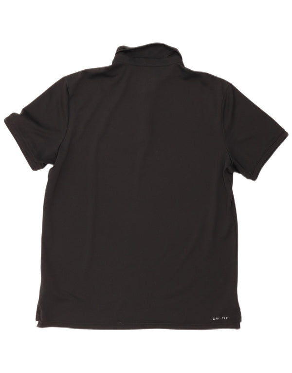 Nike Mens Dri Fit Polo Shirt Large Black Polyester