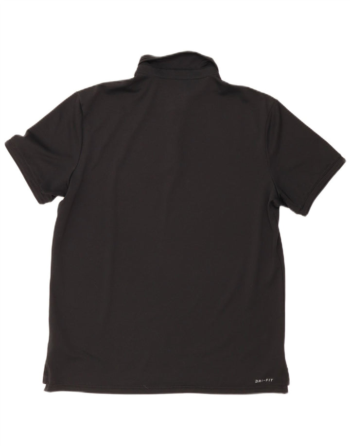 Nike Mens Dri Fit Polo Shirt Large Black Polyester