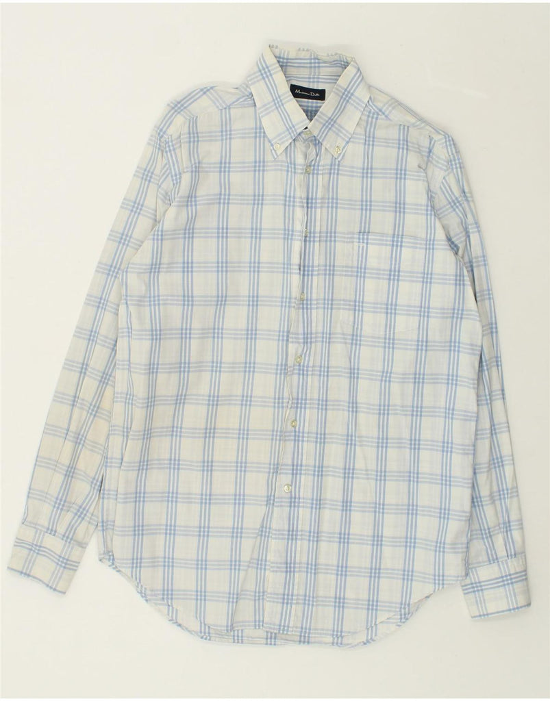 MASSIMO DUTTI Mens Shirt Size 40 Medium Blue Check Cotton | Vintage Massimo Dutti | Thrift | Second-Hand Massimo Dutti | Used Clothing | Messina Hembry 