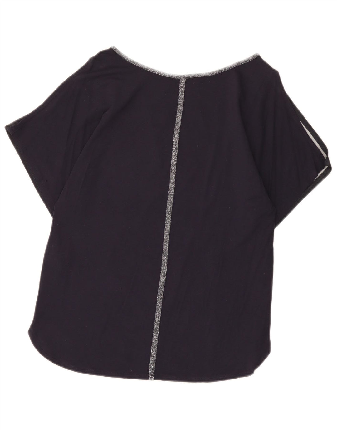 Oasis Womens Blouse Top UK 10 Small Navy Blue Floral Polyester