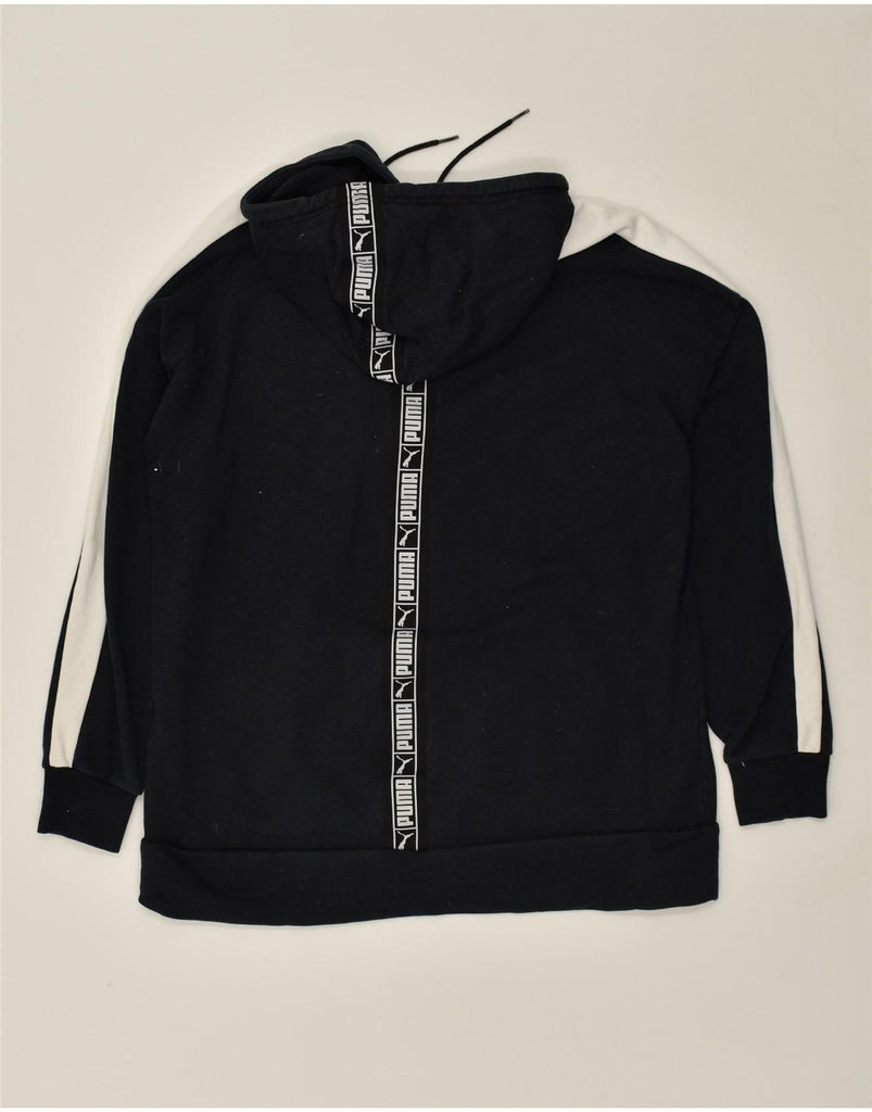 PUMA Mens Zip Hoodie Sweater Large Black Cotton | Vintage Puma | Thrift | Second-Hand Puma | Used Clothing | Messina Hembry 