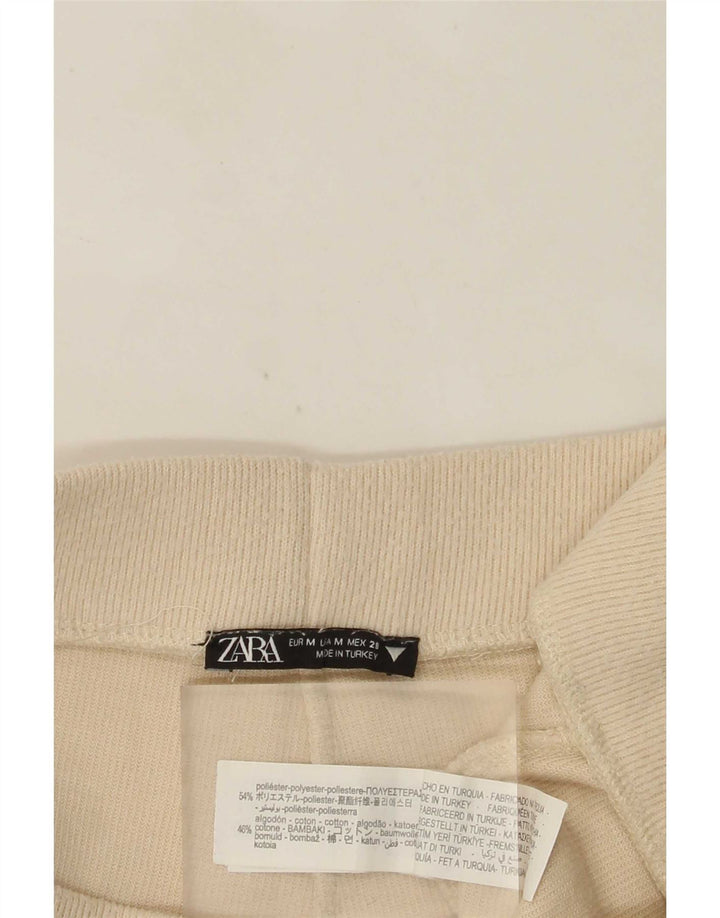 Zara Womens Tracksuit Trousers UK 12 Medium Beige Polyester