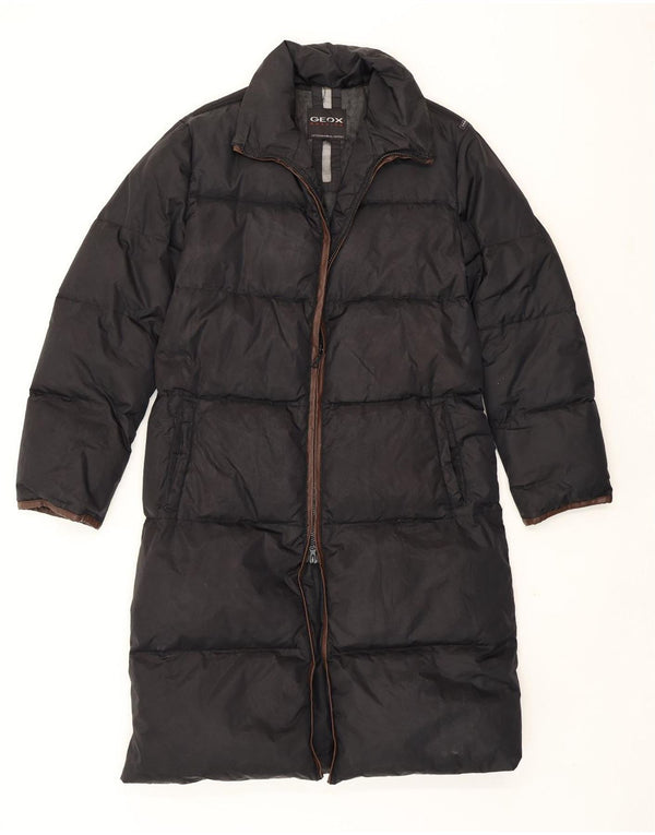 Geox Womens Padded Coat IT 44 Medium Black Polyester Winter