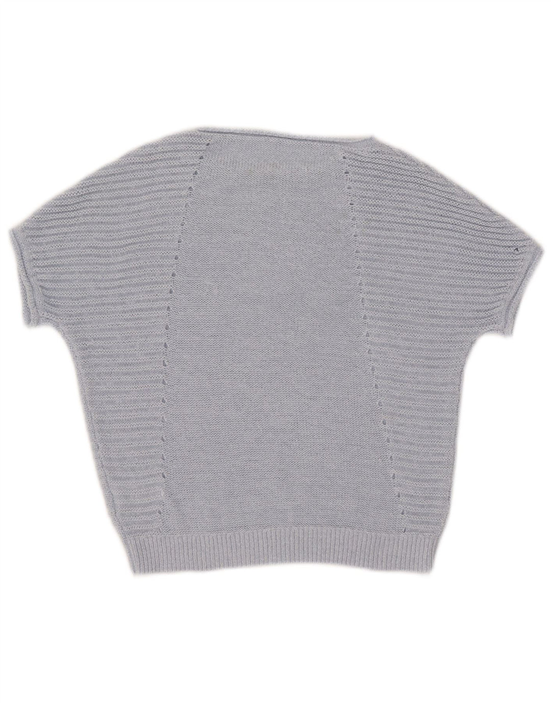 Phase Eight Womens Short Sleeve Boat Neck Jumper Sweater UK 14 Medium Blue