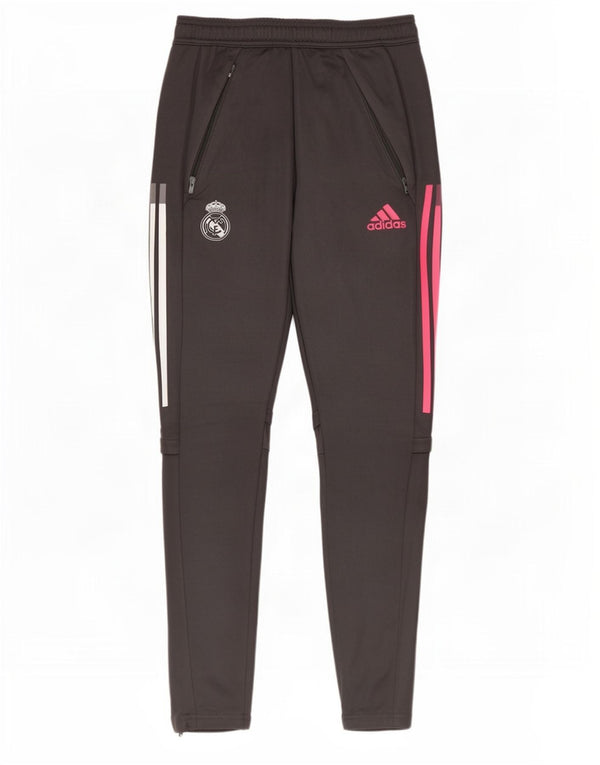 Adidas Womens Real Madrid Tracksuit Trousers UK 6 XS Grey Colourblock