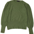 Marks & Spencer Womens Crop Boat Neck Jumper Sweater UK 14 Medium Green