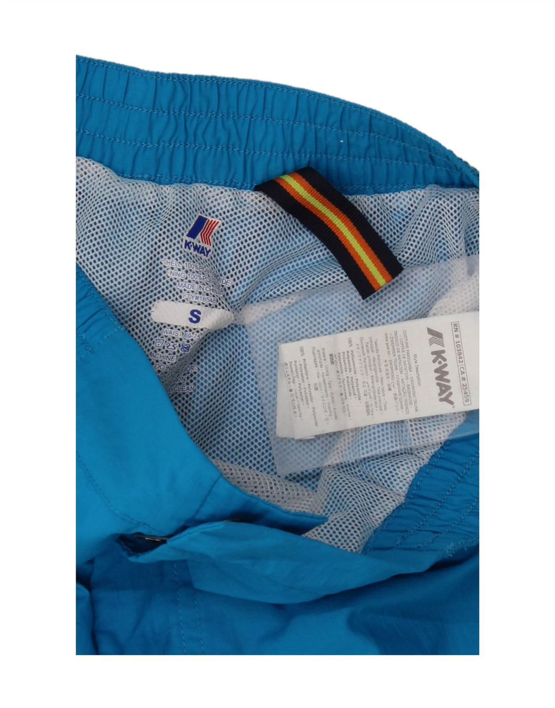 K-WAY Womens Swimming Shorts Small W29  Blue Polyamide