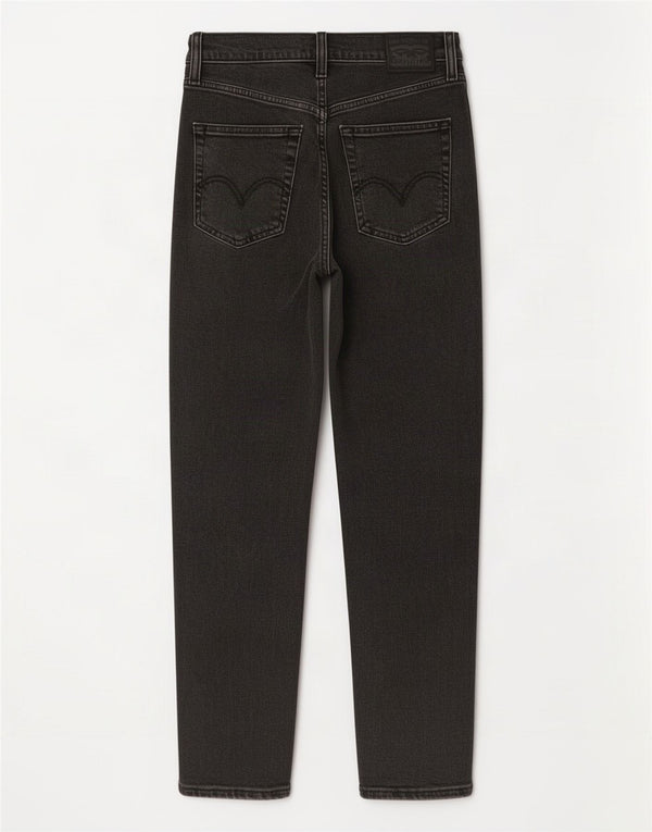 Levi's Womens High Waist Tapered Jeans W26 L27 Black Cotton