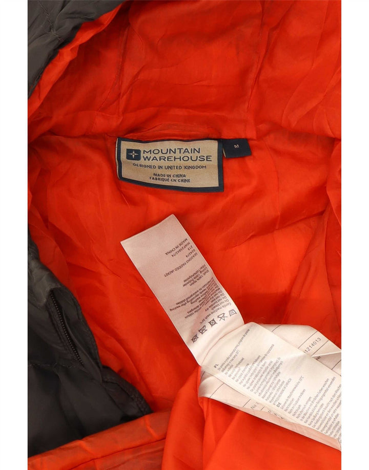 Mountain Warehouse Mens Hooded Padded Jacket UK 38 Medium Grey Colourblock