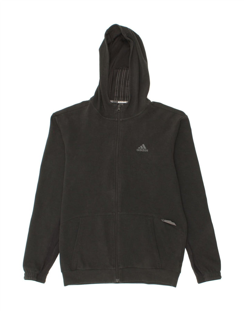 ADIDAS Mens Aeroready Zip Hoodie Sweater Small Black Cotton Vintage Adidas and Second-Hand Adidas from Messina Hembry 
