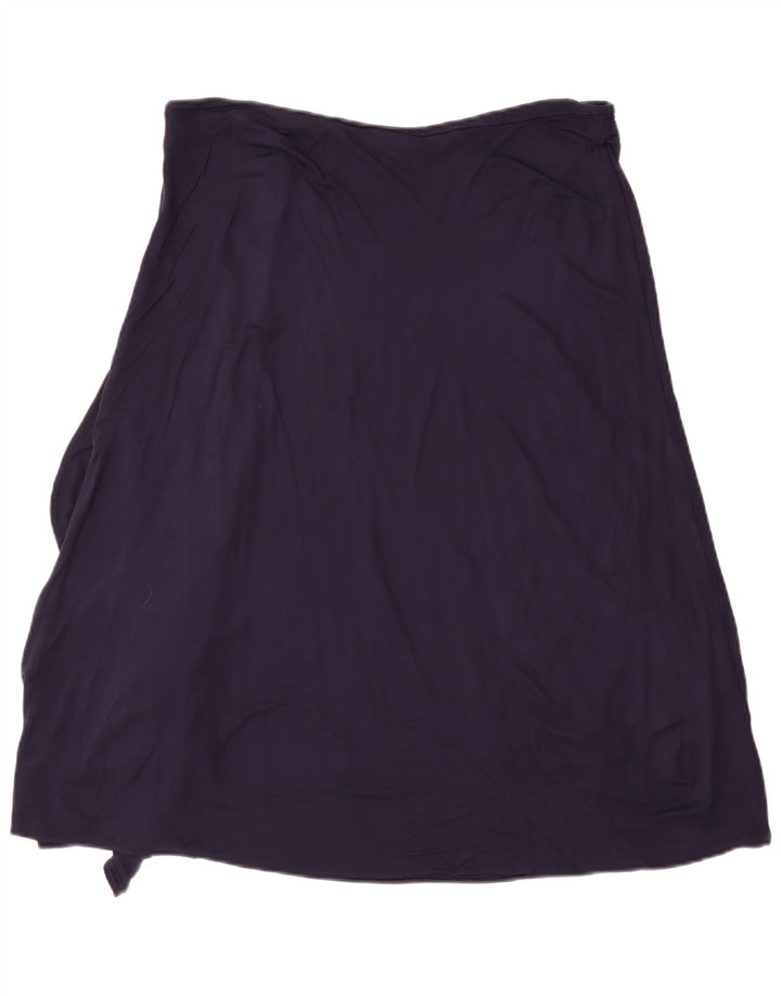 Ralph Lauren Womens A-Line Skirt Large W36 Navy Blue Rayon