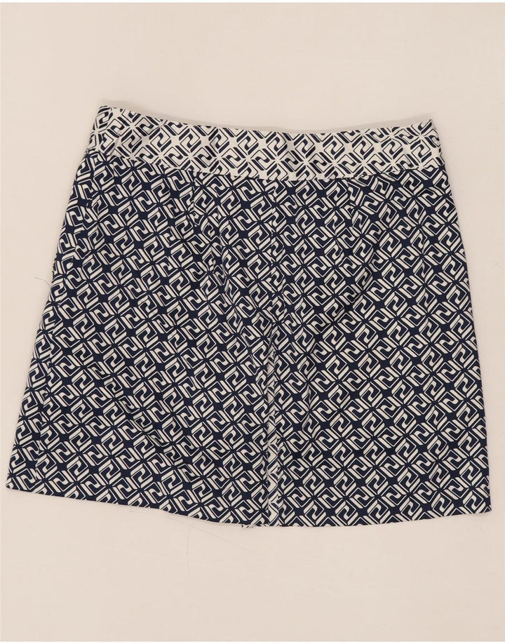 IZOD Womens Mini Skirt US 4 Small W30  Navy Blue Geometric Polyester