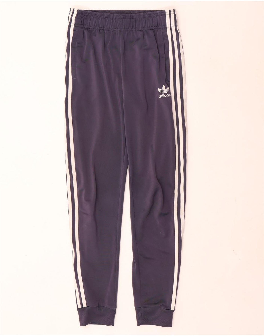 Adidas Boys Tracksuit Trousers Joggers 13-14 Years  Navy Blue Polyester