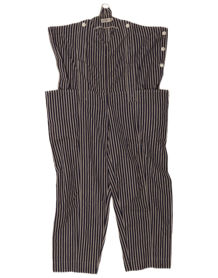 Mouche Womens Jumpsuit IT 42 Medium  Blue Pinstripe
