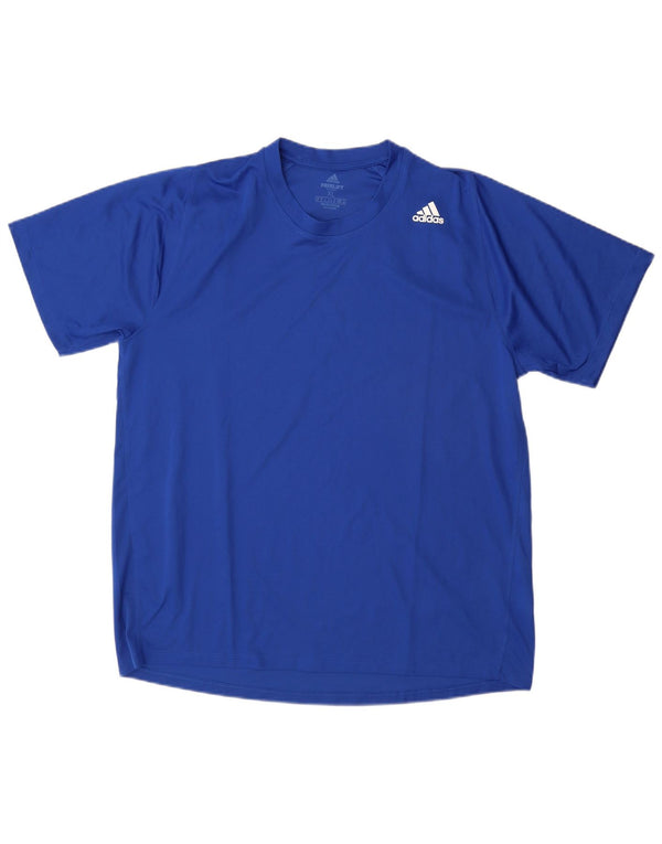 Adidas Mens Aeroready T-Shirt Top XL Blue Polyester