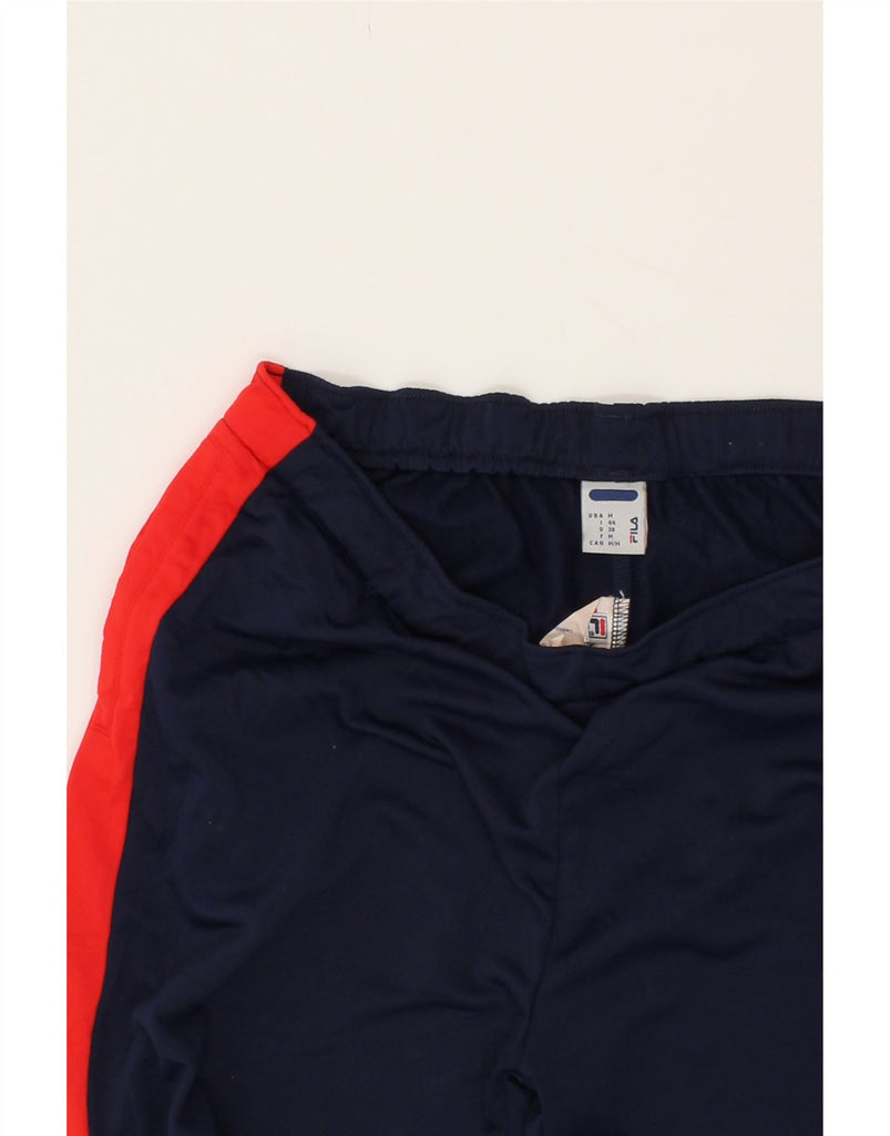 FILA Womens Tracksuit Trousers IT 44 Medium  Navy Blue Colourblock Vintage Fila and Second-Hand Fila from Messina Hembry 