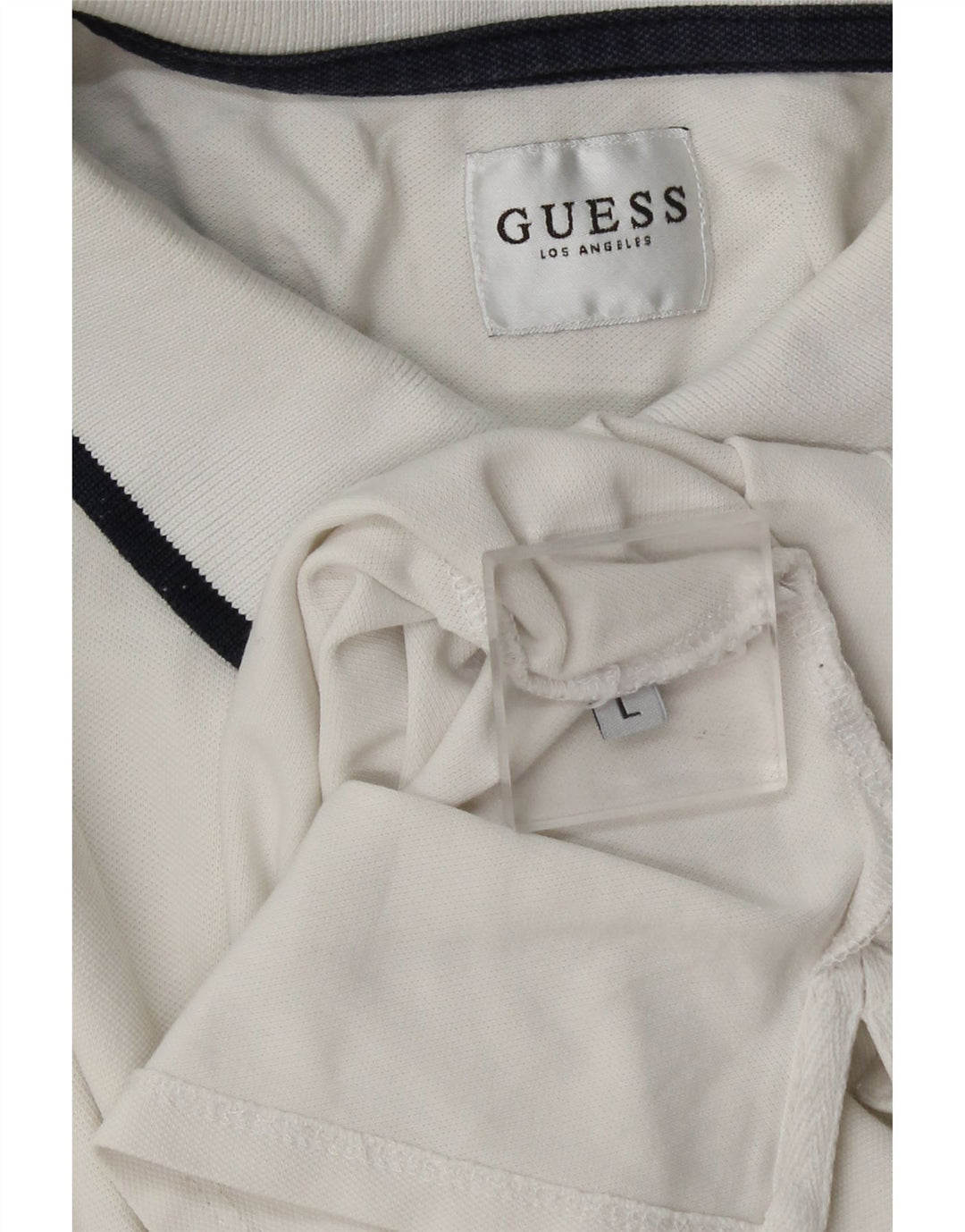 Guess Mens Polo Shirt Large White