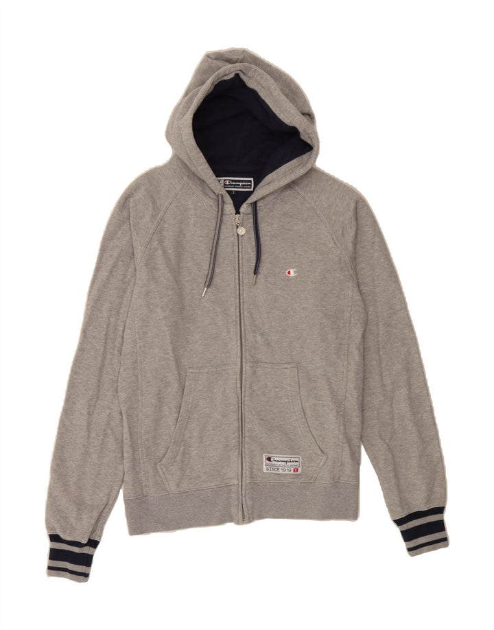 CHAMPION Mens Zip Hoodie Sweater Small Grey Cotton Vintage Champion and Second-Hand Champion from Messina Hembry 