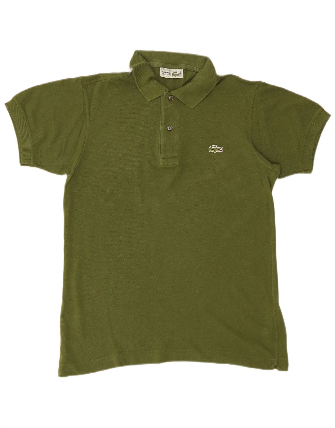 LACOSTE Mens Polo Shirt Size 3 Small Khaki Cotton