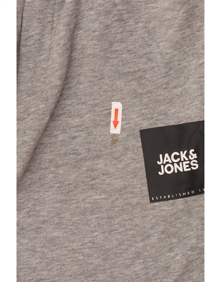 Jack & Jones Mens Tracksuit Trousers Joggers Medium Grey Flecked Cotton
