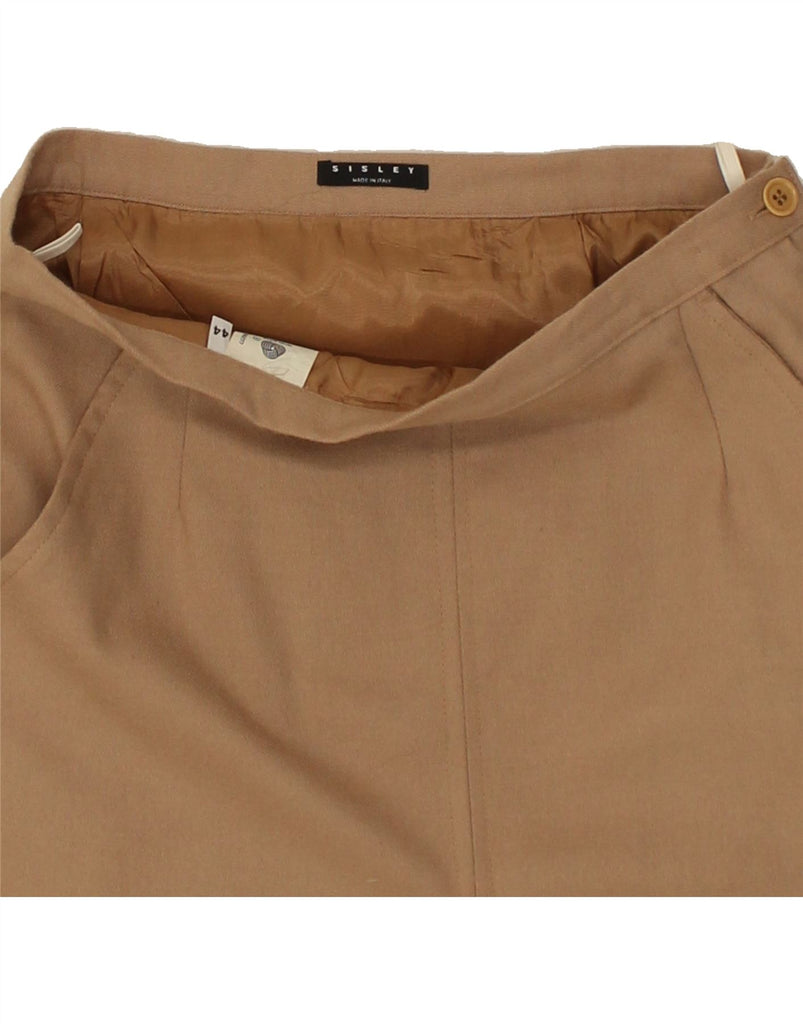 SISLEY Womens Mini Skirt IT 44 Medium W30  Brown Virgin Wool | Vintage Sisley | Thrift | Second-Hand Sisley | Used Clothing | Messina Hembry 