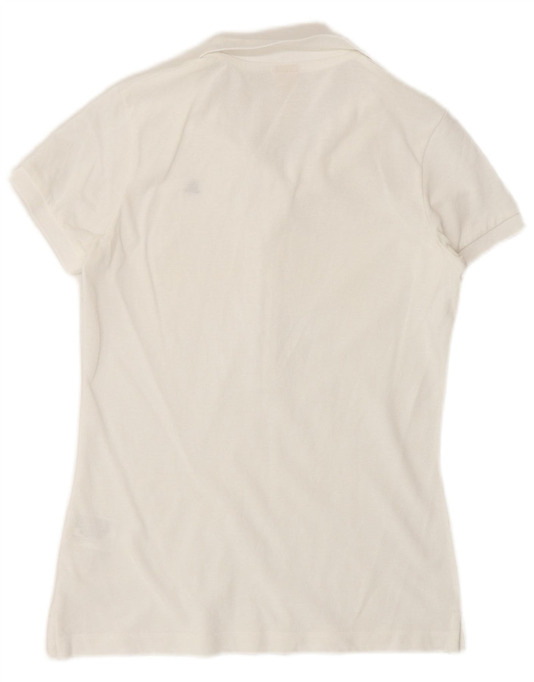 LE COQ SPORTIF Womens Polo Shirt UK 10 Small White Cotton