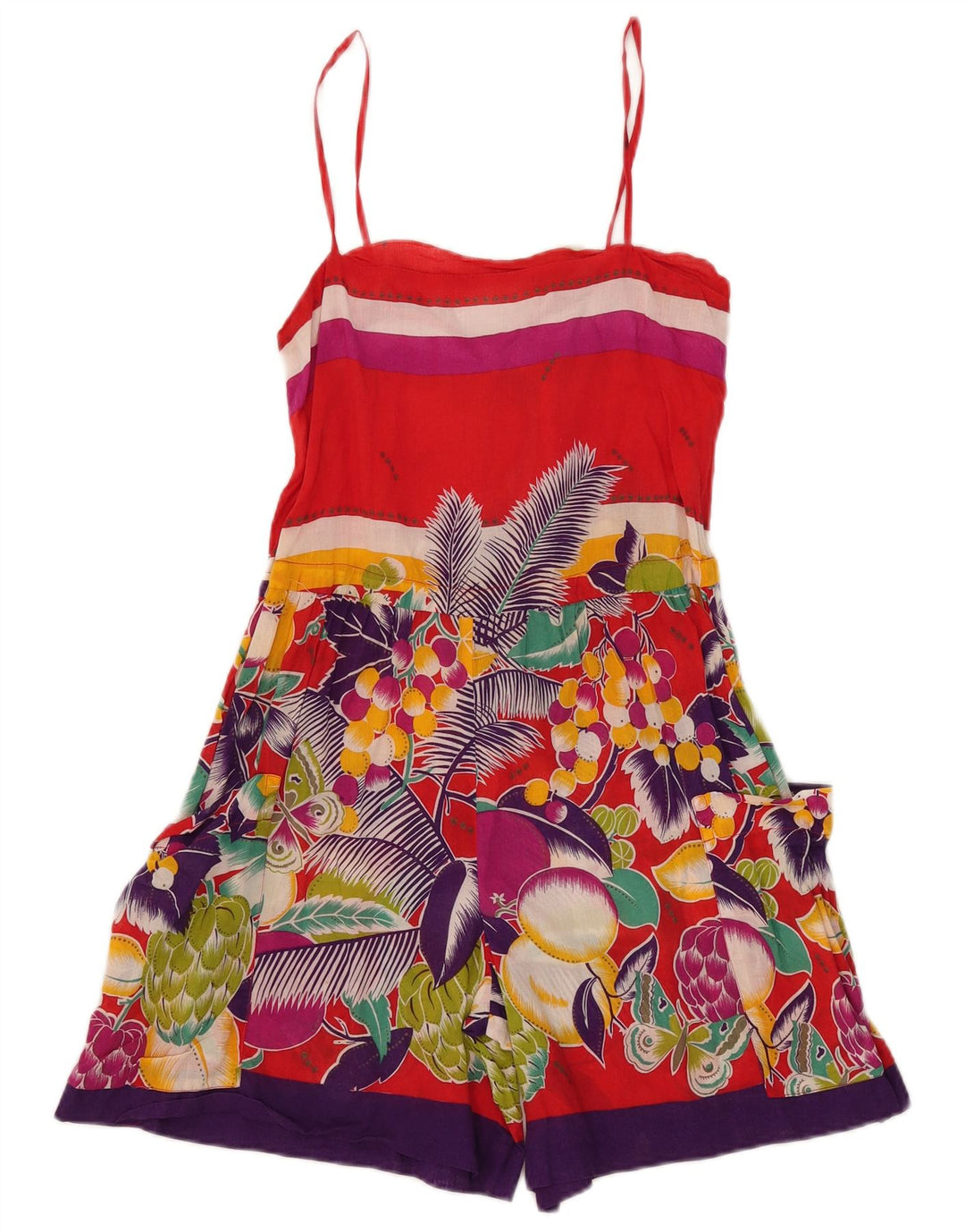 Oceano Womens See Through Playsuit IT 42 Medium W30 L6 Multicoloured Floral