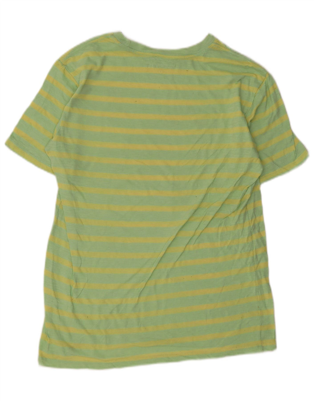 Hurley Mens T-Shirt Top Small Green Striped Cotton