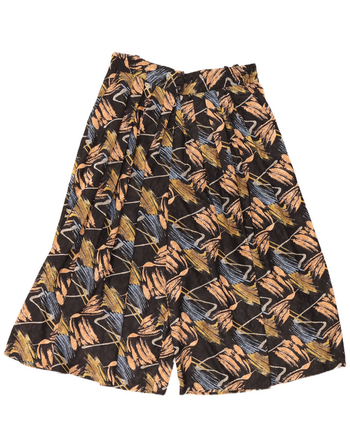 GOLDEN GATE Womens High Waist Cropped Trousers EU 46 XL W34 L20 Black