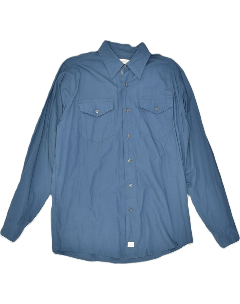 WRANGLER Mens Shirt Medium Blue Cotton | Vintage | Thrift | Second-Hand | Used Clothing | Messina Hembry 