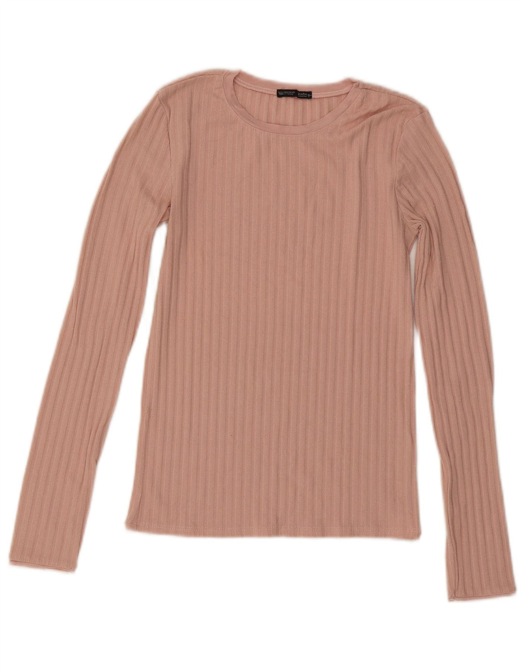 Zara Womens Top Long Sleeve UK 8 Small Pink