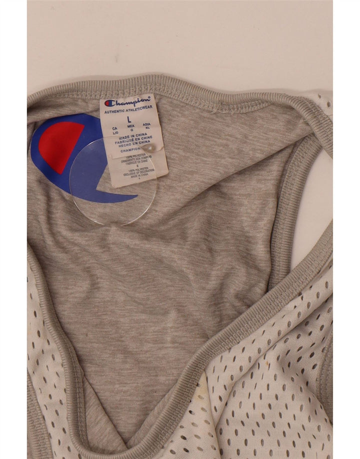Champion Mens Graphic Vest Top Large White Polyester