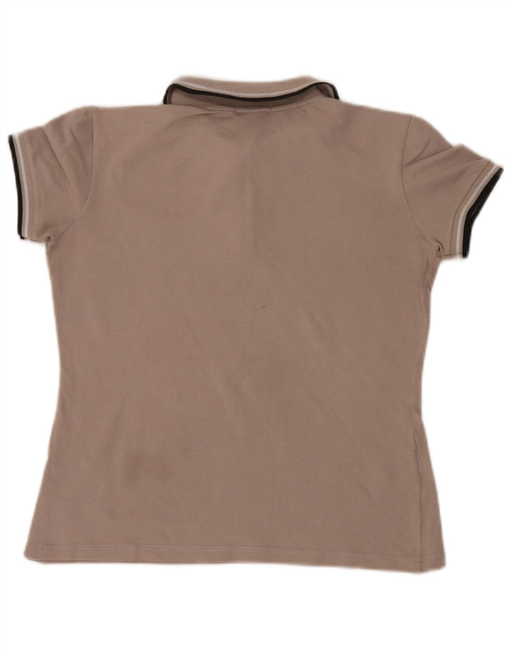 Fred Perry Womens Polo Shirt UK 12 Medium Grey Cotton