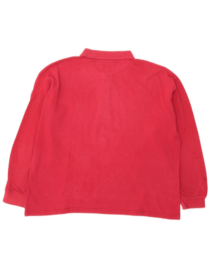 Kappa Mens Long Sleeve Polo Shirt XL Red
