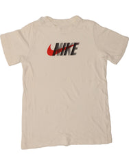 NIKE Boys Graphic T-Shirt Top 13-14 Years XL White Cotton