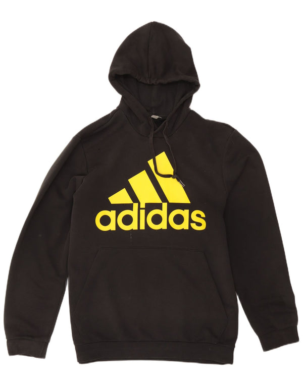 Adidas Mens Graphic Hoodie Jumper UK 44/46 Large Black