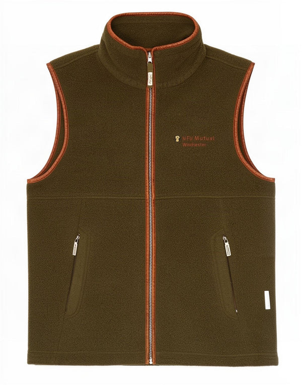 Schoffel Mens Fleece Gilet UK 40 Large Khaki Polyester