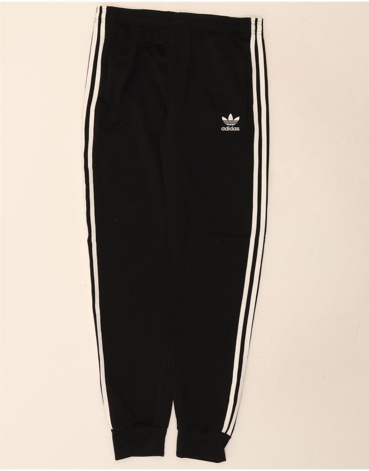 Adidas Boys Tracksuit Trousers Joggers 13-14 Years Black Polyester