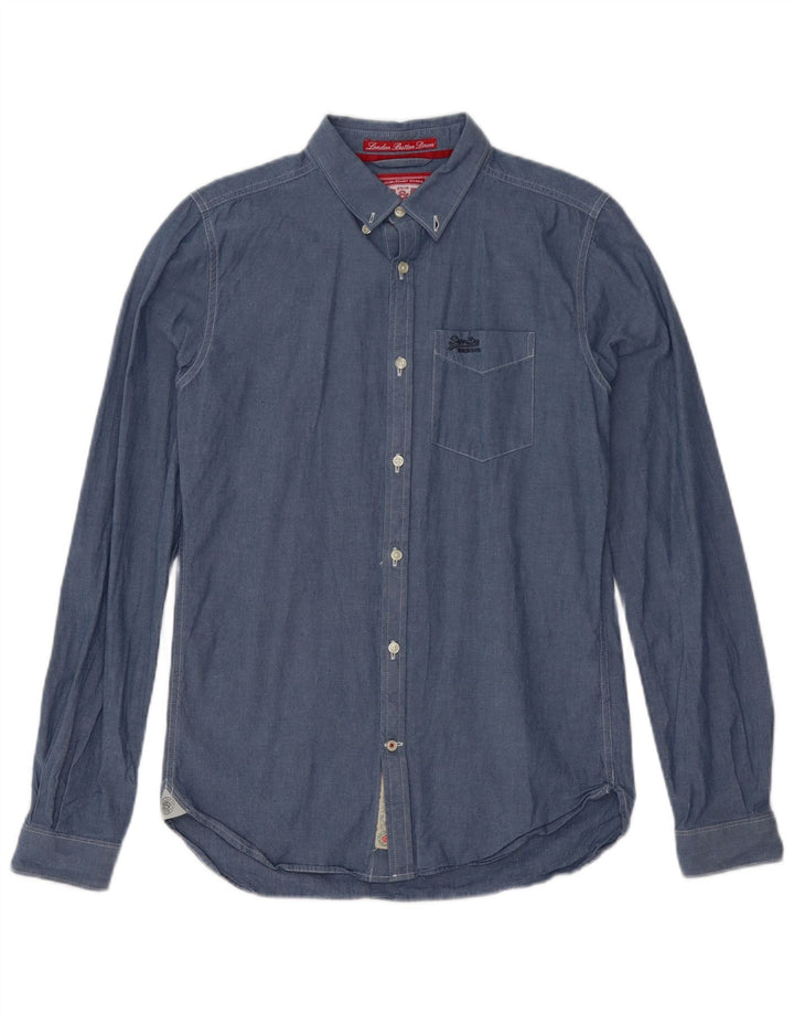 Superdry Mens Shirt Small Blue Cotton