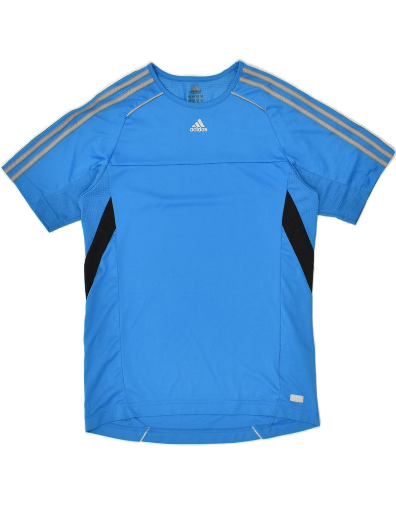 ADIDAS Mens Climalite T-Shirt Top Small Blue Colourblock Polyester | Vintage Adidas | Thrift | Second-Hand Adidas | Used Clothing | Messina Hembry 