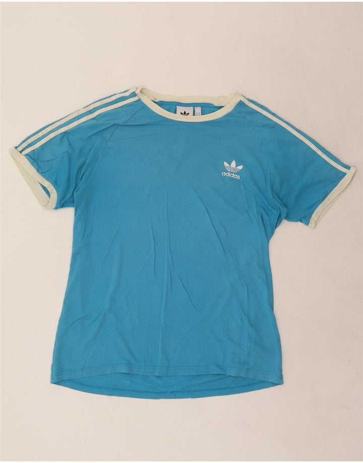 Adidas Mens T-Shirt Top Large Blue Cotton