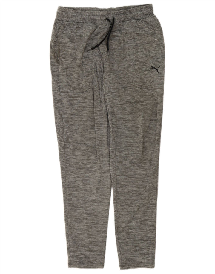 Puma Womens Tracksuit Trousers UK 12 Medium Grey Flecked Polyester