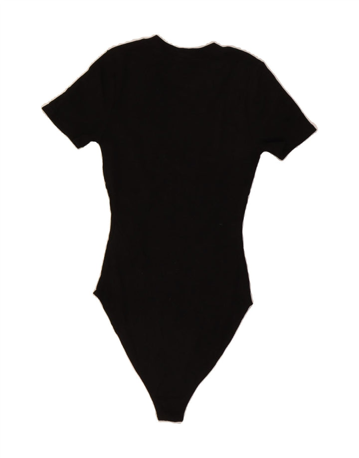 FOREVER 21 Womens Bodysuit UK 12 Medium Black Polyester Vintage Forever 21 and Second-Hand Forever 21 from Messina Hembry 